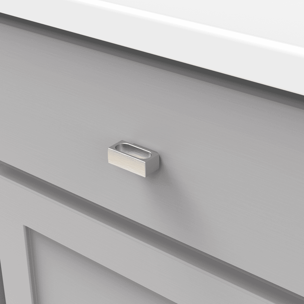 7/8" Metropolis Cabinet Pull, Satin Nickel Alt 2 - Image