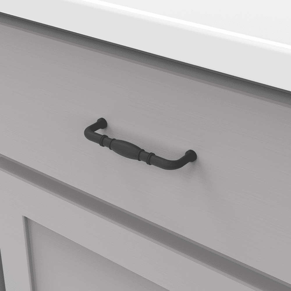 3-3/4" Williamsburg Cabinet Pull, Matte Black Alt 3 - Image