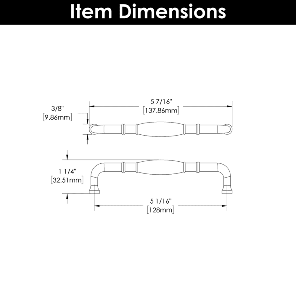 5-1/16" Williamsburg Cabinet Pull, Black Nickel Vibed (10/Box) Alt 4 - Image