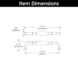 5-1/16" Williamsburg Cabinet Pull, Matte Black Alt 4 - Image