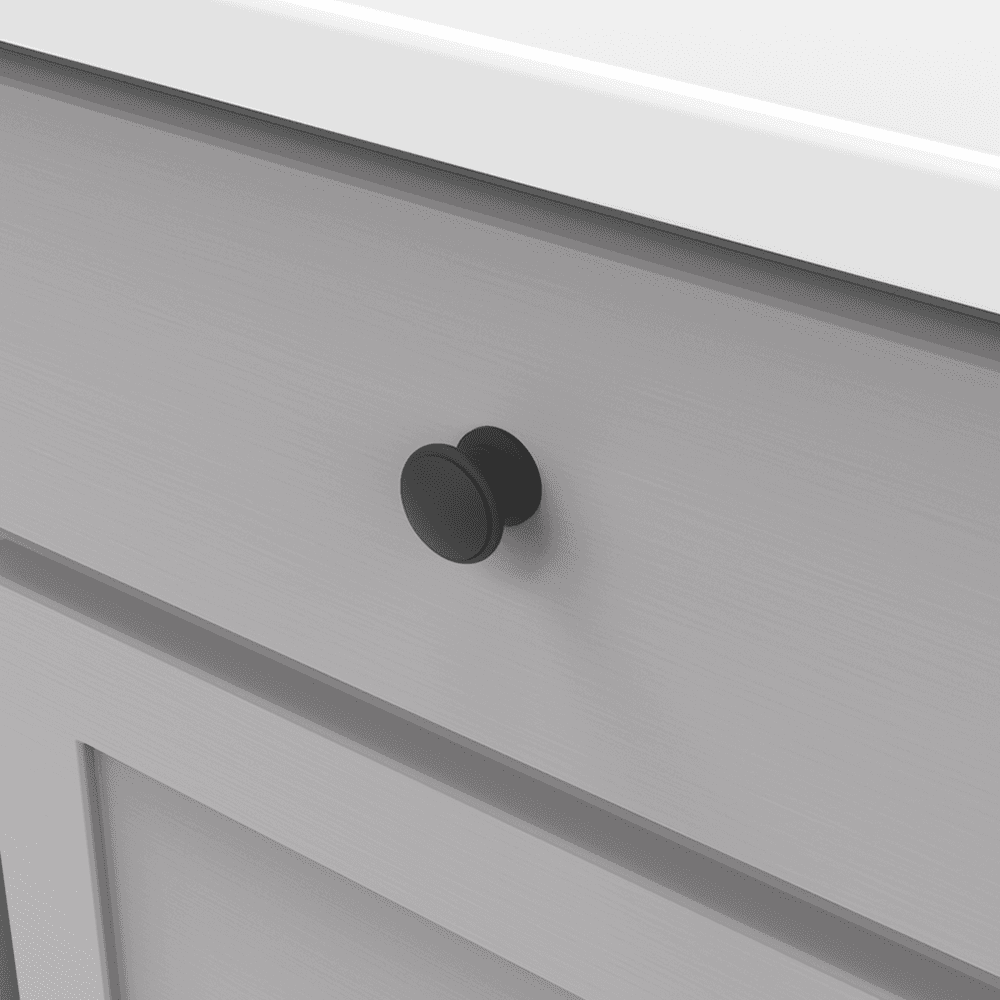 1-1/4" Williamsburg Cabinet Pull, Matte Black Alt 6 - Image