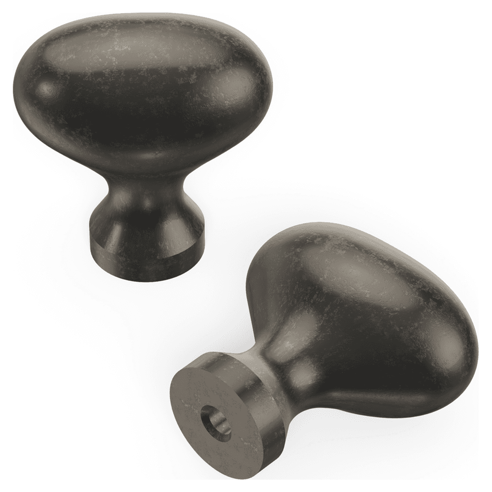 1-1/4" Williamsburg Oval Cabinet Pull, Black Nickel Vibed (Box/10) Main - Image