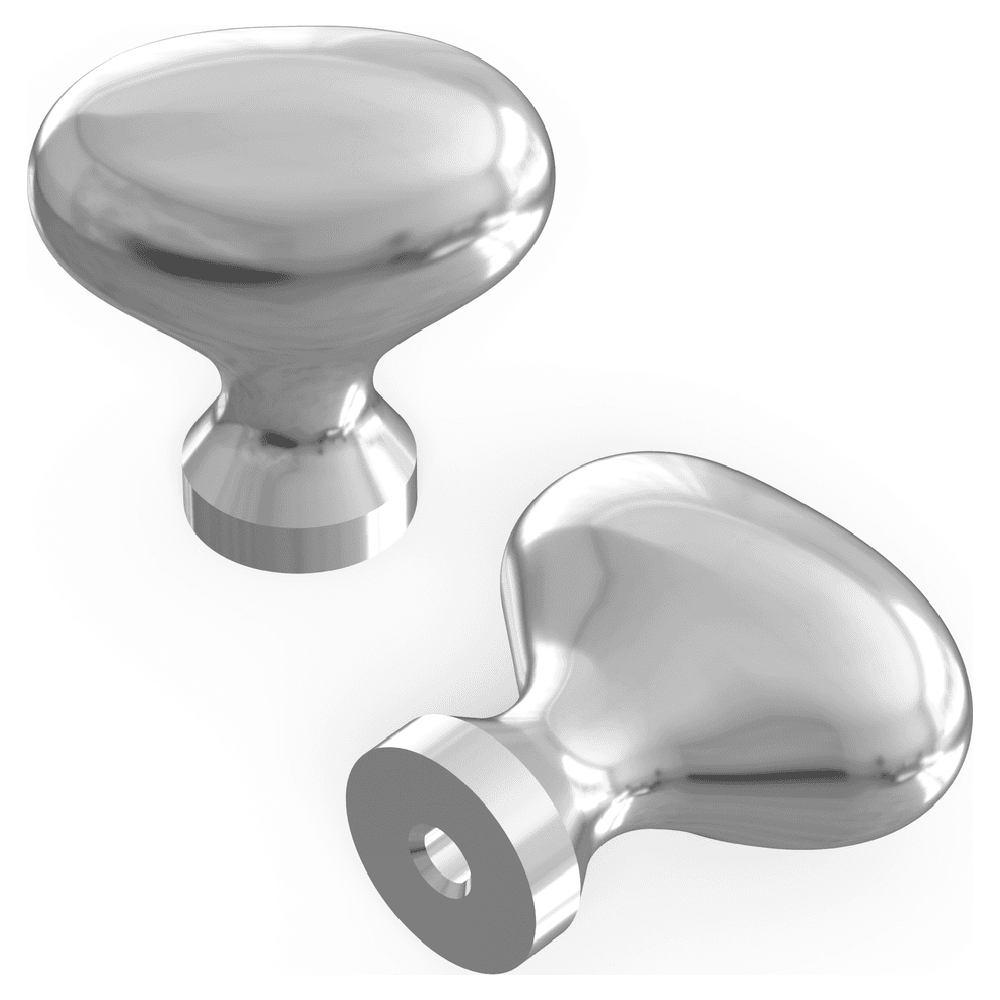 1-1/4" Williamsburg Oval Cabinet Pull, Chrome (Box/10) Main - Image