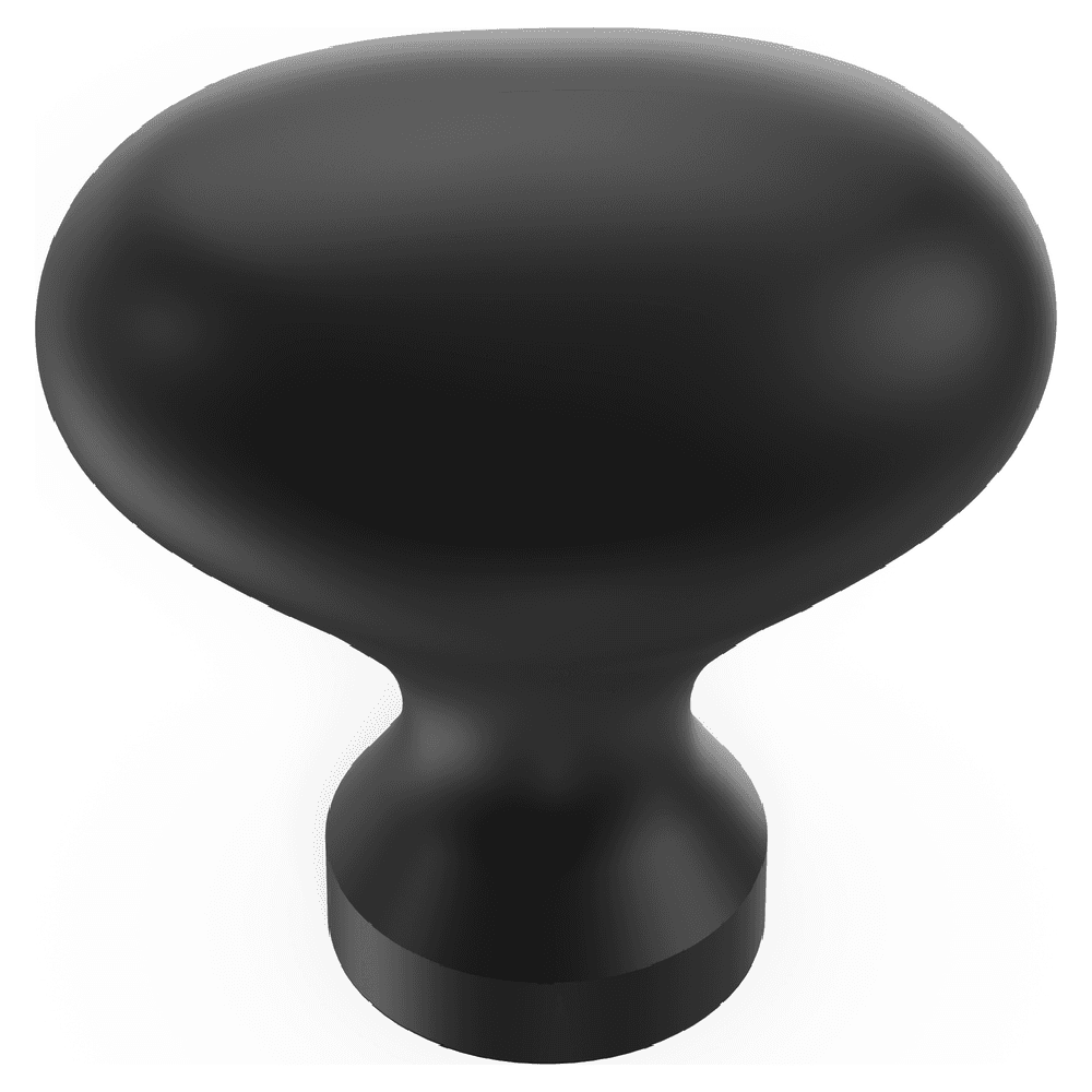 1-1/4" Williamsburg Oval Cabinet Pull, Matte Black Alt 1 - Image
