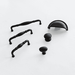 1-1/4" Williamsburg Oval Cabinet Pull, Matte Black Alt 3 - Image