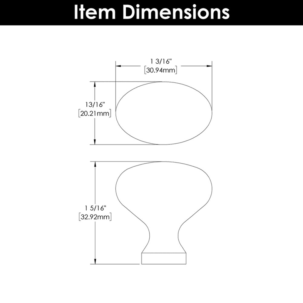 1-1/4" Williamsburg Oval Cabinet Pull, Matte Black Alt 4 - Image