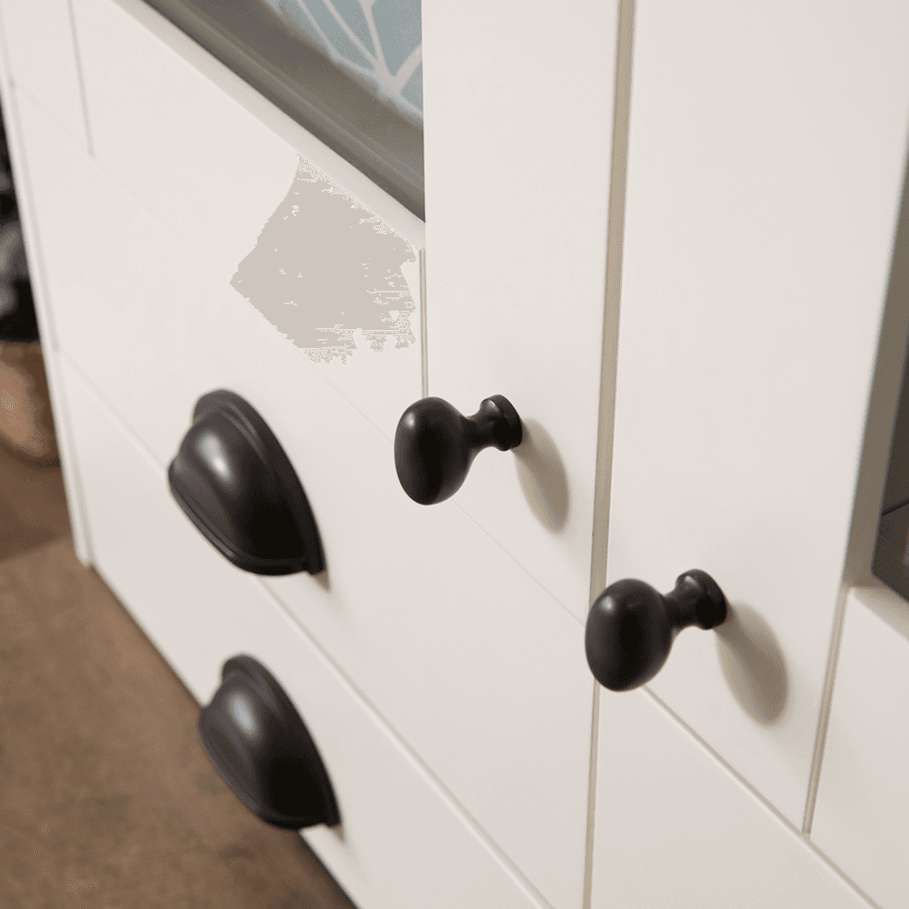 1-1/4" Williamsburg Oval Cabinet Pull, Matte Black Alt 5 - Image