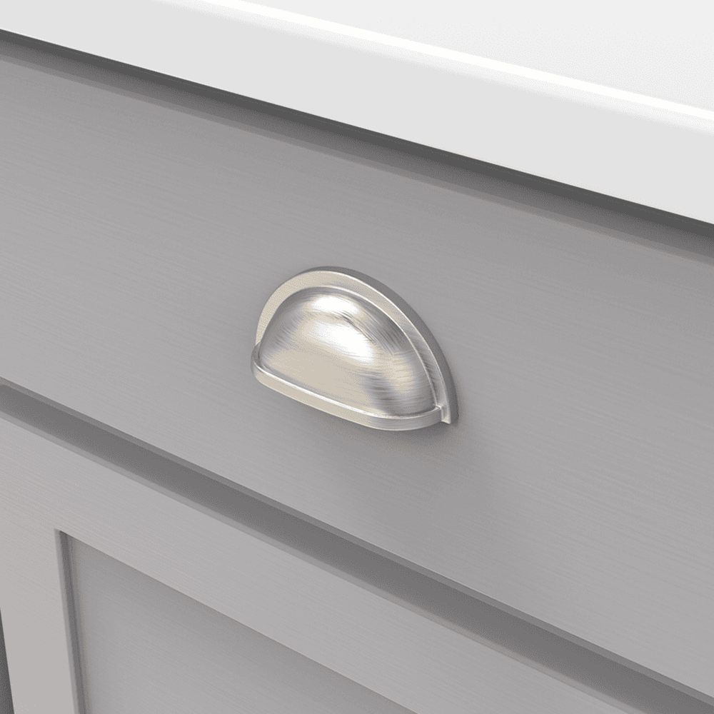 3" Williamsburg Cup Pull, Satin Nickel (5/Box) Alt 2 - Image