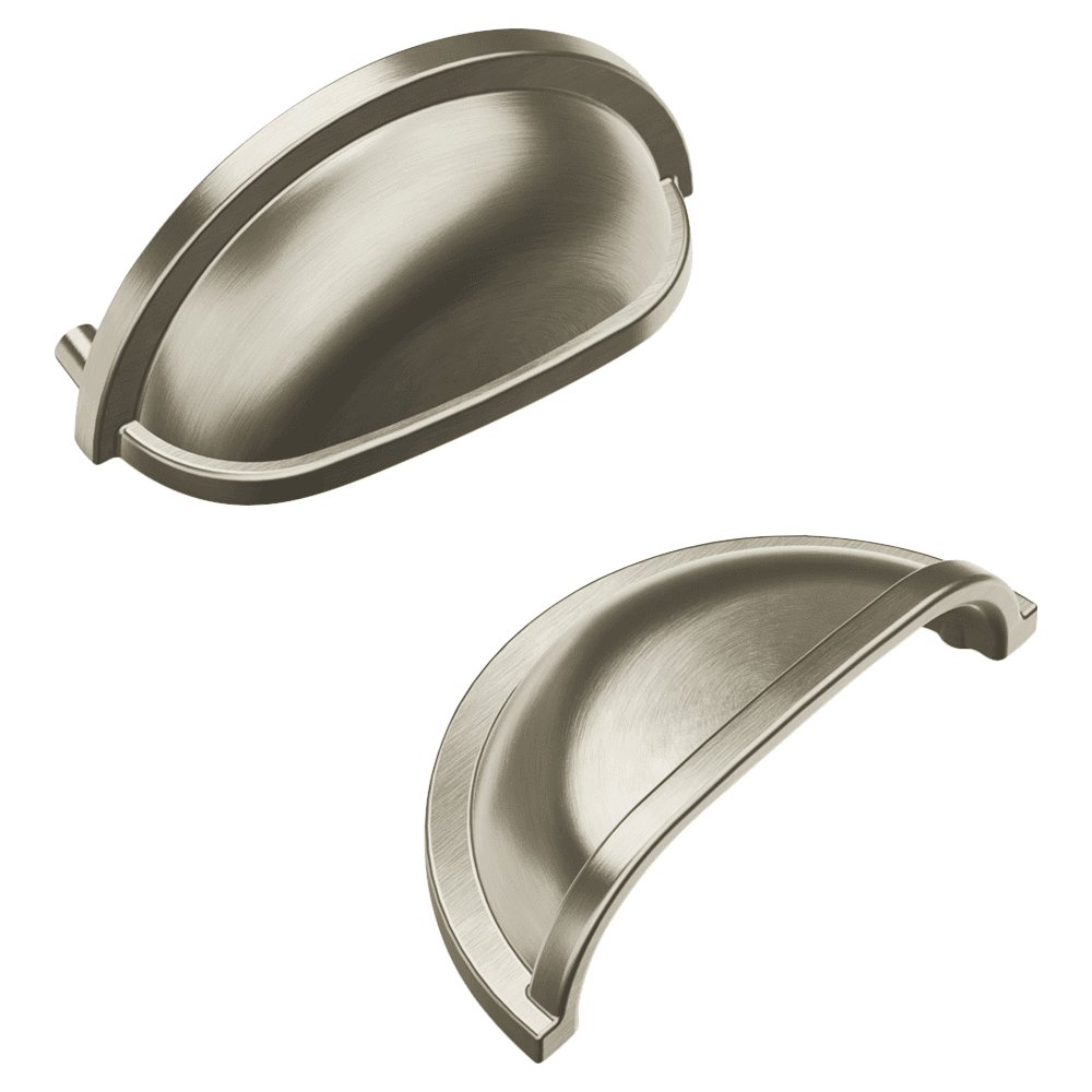 3" Williamsburg Cup Pull, Satin Nickel Main - Image