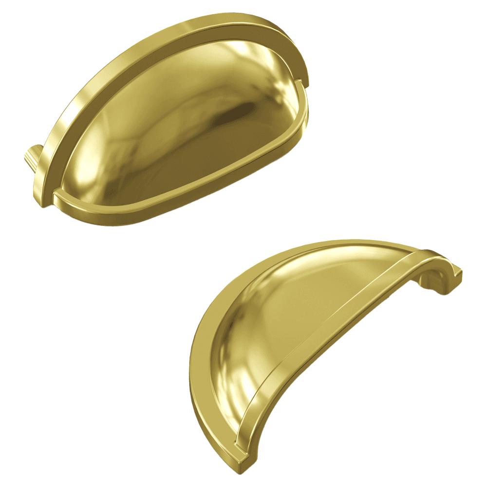 3" Williamsburg Cup Pull, Polished Brass (10/Box) Main - Image