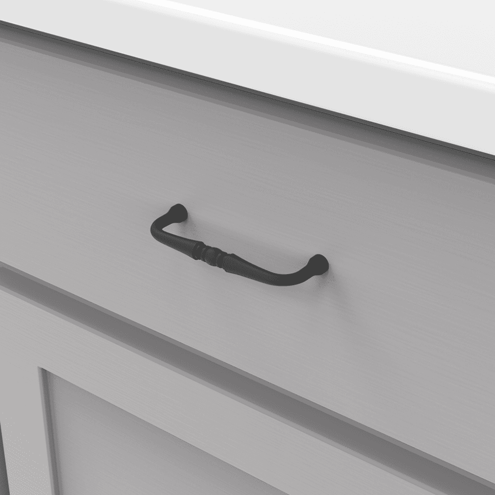 3-1/2" Williamsburg Cabinet Pull, Matte Black Alt 2 - Image