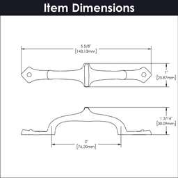 3" Mountain Lodge Cabinet Pull, Black Iron (10/Box) Alt 3 - Image