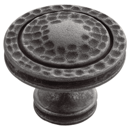 1-3/8" Mountain Lodge Round Cabinet Knob, Black Iron (Box/10) Main - Image