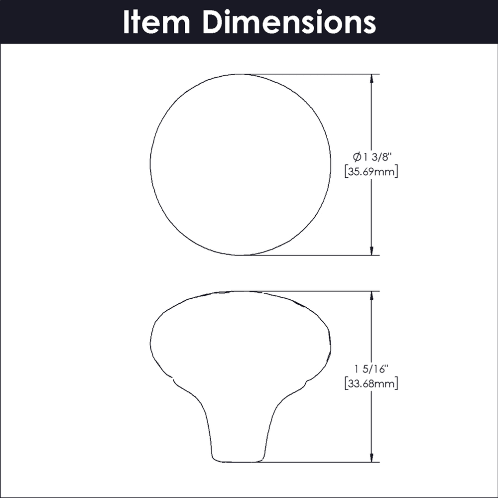 1-3/8" Mountain Lodge Cabinet Knob, Black Iron Alt 1 - Image