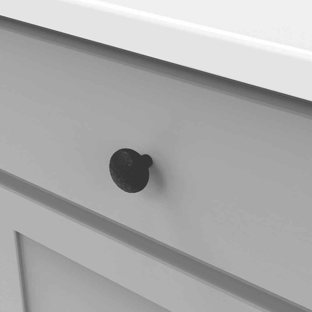 1-3/8" Mountain Lodge Cabinet Knob, Black Iron Alt 2 - Image