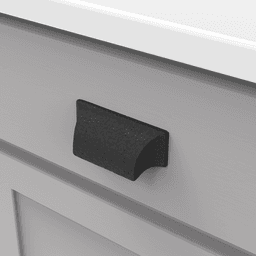 3-3/4" Mountain Lodge Cup Pull, Black Iron (5/Box) Alt 2 - Image