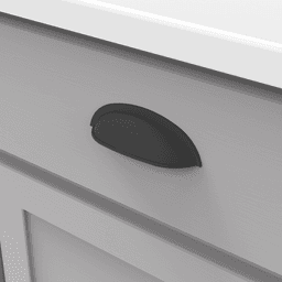 3" Cottage Cup Pull, Matte Black (5/Box) Alt 2 - Image