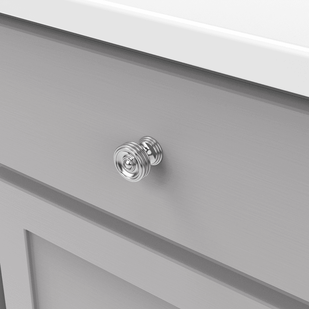 1-1/4" Williamsburg Cabinet Knob, Black Nickel Vibed Alt 4 - Image