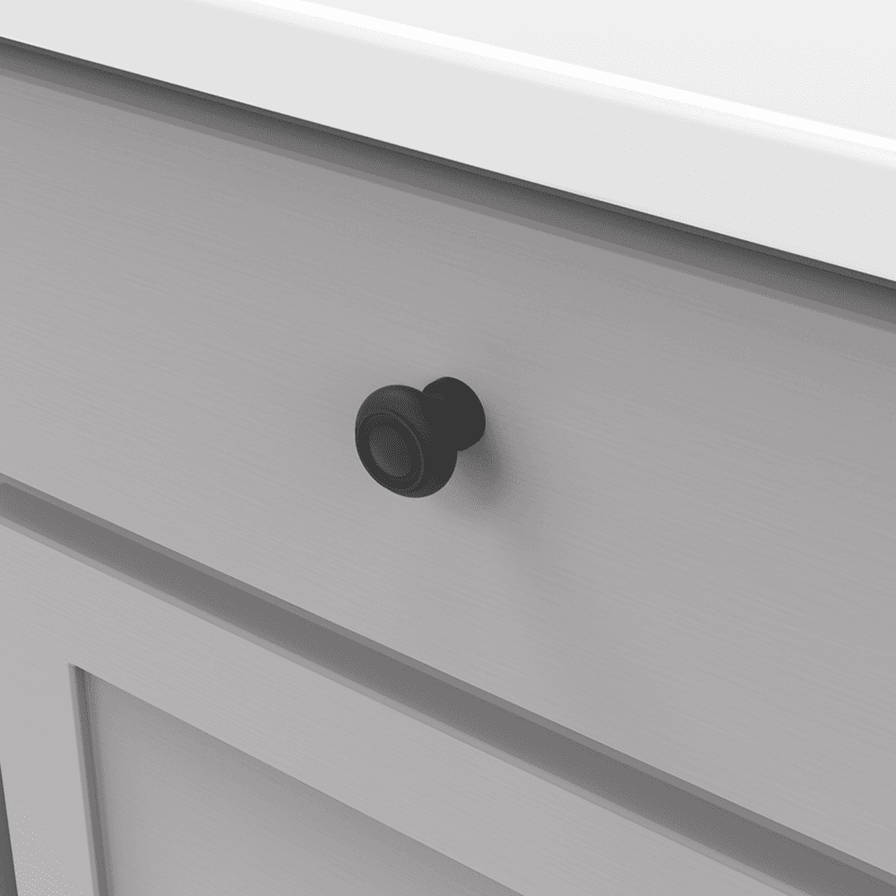 1-1/4" Cottage Mushroom Cabinet Knob, Matte Black (Box/10) Alt 2 - Image