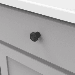 1-1/4" Cottage Mushroom Cabinet Knob, Matte Black (Box/10) Alt 2 - Image
