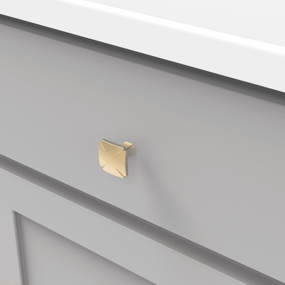 1-3/16" Bridges Cabinet Knob, Brushed Golden Brass (Box/10) Alt 2 - Image