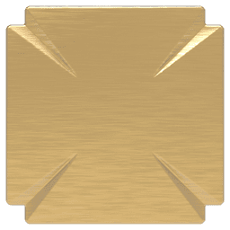 1-3/16" Bridges Cabinet Knob, Brushed Golden Brass (Box/10) Alt 3 - Image