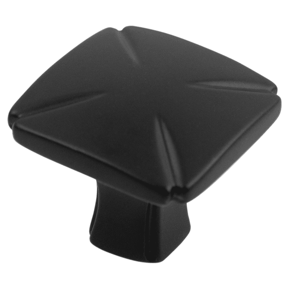 1-3/16" Bridges Cabinet Knob, Matte Black Main - Image