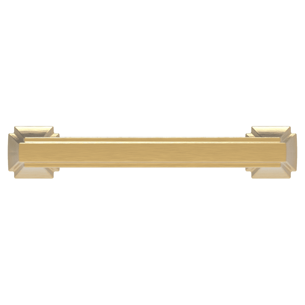 3" Bridges Cabinet Handle Pull, Brushed Golden Brass Alt 1 - Image
