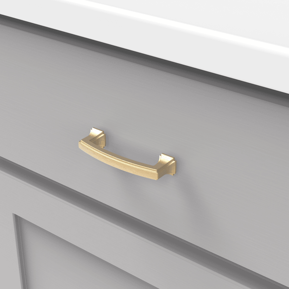 3" Bridges Cabinet Handle Pull, Brushed Golden Brass (10/Box) Alt 2 - Image