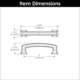 3" Bridges Cabinet Handle Pull, Brushed Golden Brass (10/Box) Alt 3 - Image
