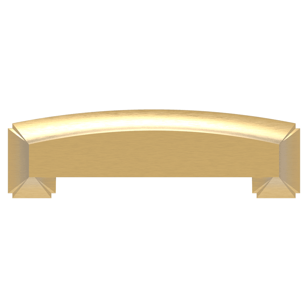 3" Bridges Cup Pull, Brushed Golden Brass Alt 3 - Image