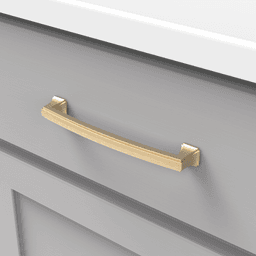 6-5/16" Bridges Cabinet Pull, Brushed Golden Brass Alt 2 - Image