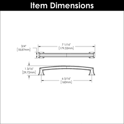 6-5/16" Bridges Cabinet Pull, Brushed Golden Brass Alt 3 - Image