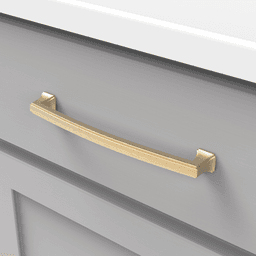 7-9/16" Bridges Cabinet Pull, Brushed Golden Brass Alt 2 - Image