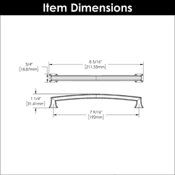 7-9/16" Bridges Cabinet Pull, Brushed Golden Brass Alt 3 - Image