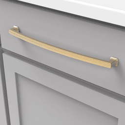 12" Bridges Cabinet Pull, Brushed Golden Brass Alt 2 - Image