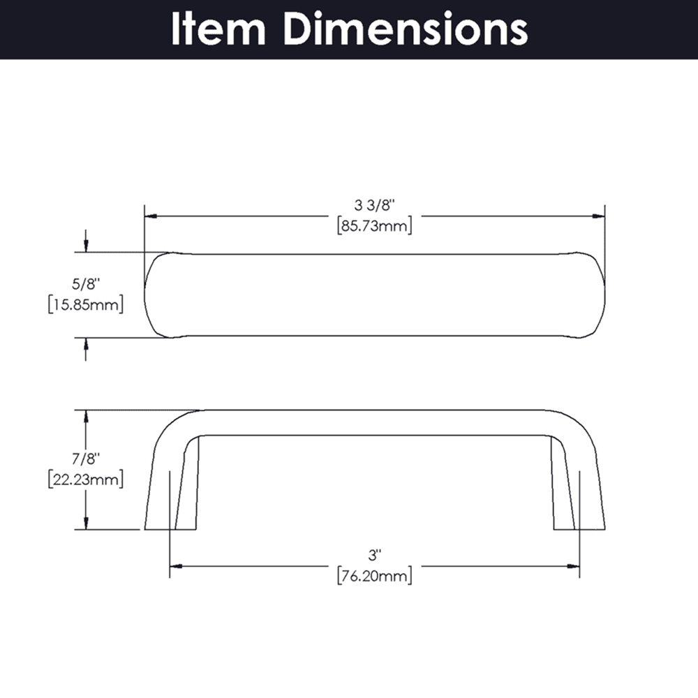 3" Williamsburg Handle Pull, Oil-Rubbed Bronze (Box/10) Alt 1 - Image