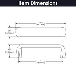 3" Williamsburg Handle Pull, Oil-Rubbed Bronze (Box/10) Alt 1 - Image