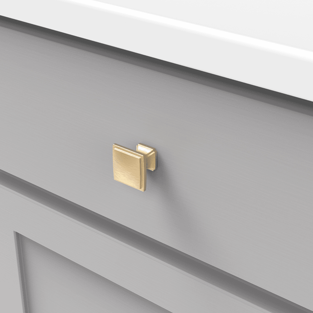 1-1/4" Bridges Cabinet Knob, Brushed Golden Brass (Box/10) Alt 2 - Image