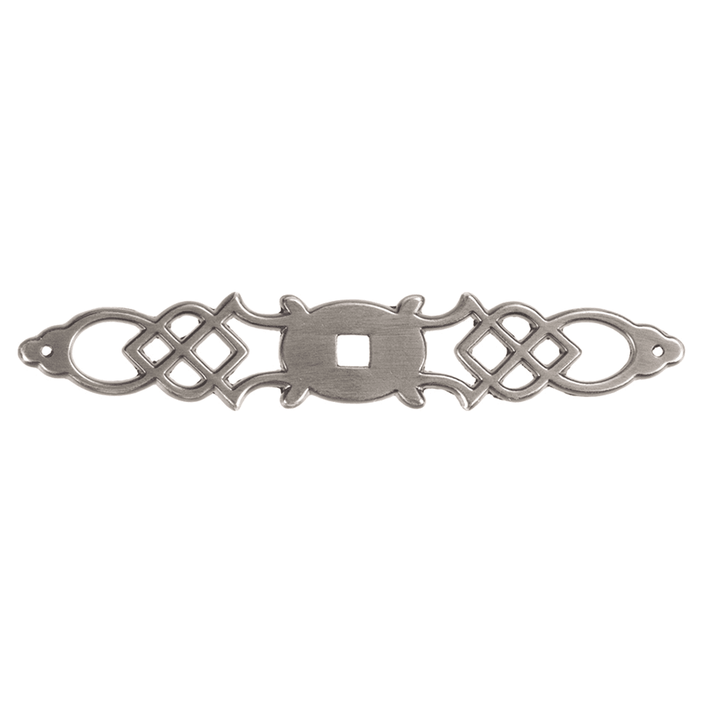 5-1/2" Manor House Cabinet Backplate, Silver Stone (Box/10) Alt 1 - Image