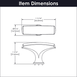 1-3/4" Greenwich Cabinet Knob, Matte Black (Box/10) Alt 1 - Image