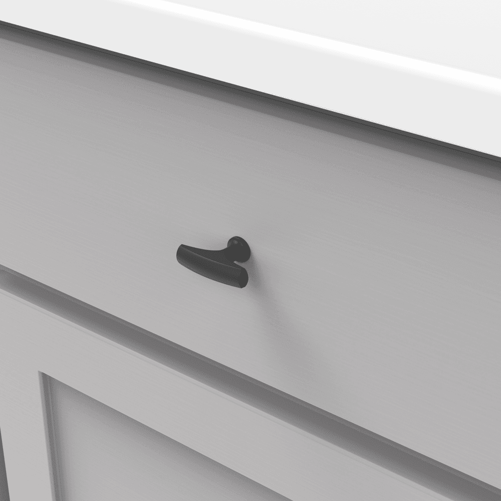 1-3/4" Greenwich Cabinet Knob, Matte Black (Box/10) Alt 2 - Image