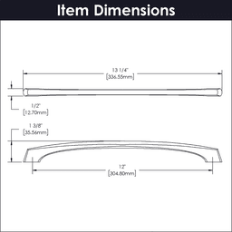 12" Greenwich Arch Pull, Matte Black (5/Box) Alt 3 - Image