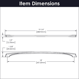 18" Greenwich Arch Pull, Matte Black (5/Box) Alt 3 - Image