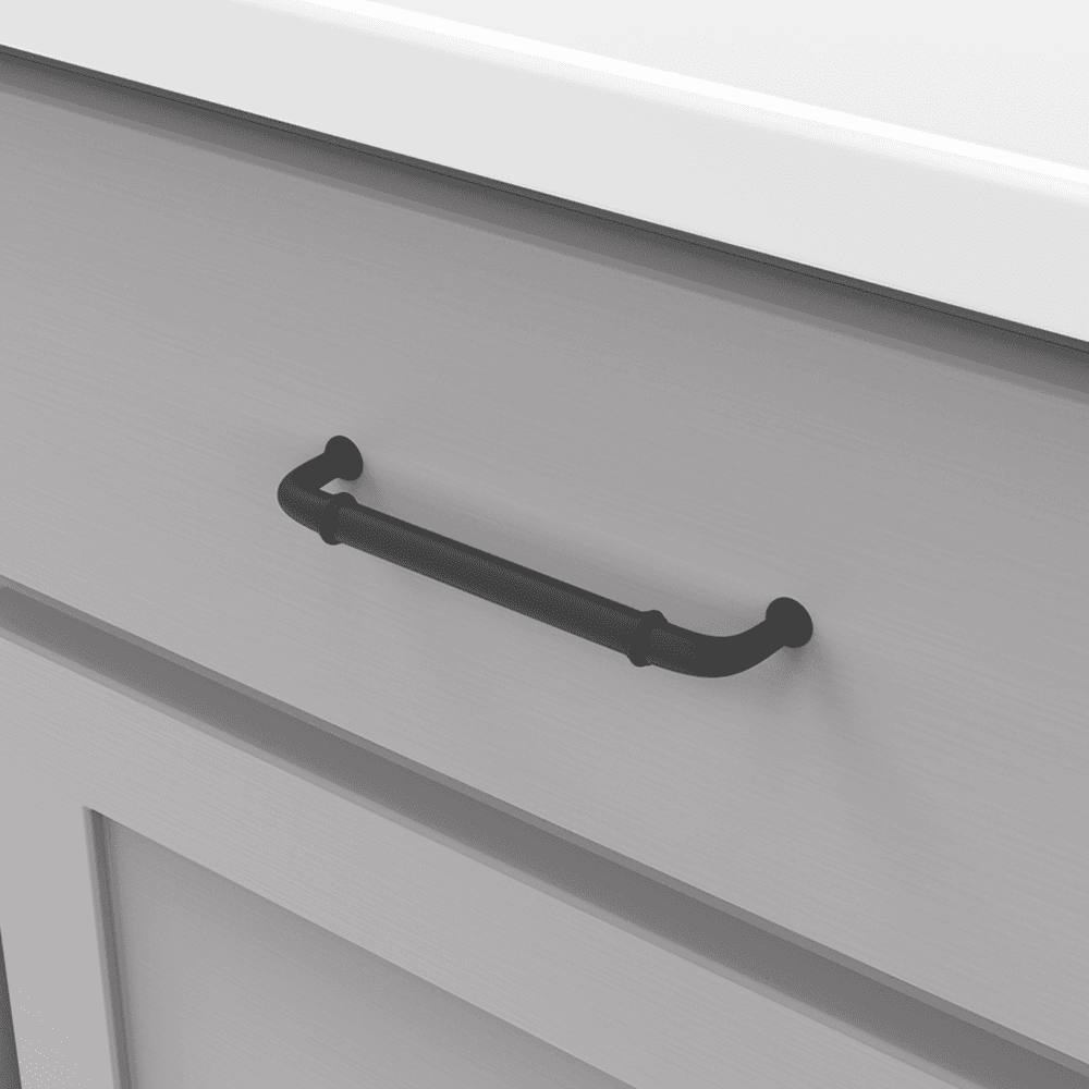 5-1/16" Cottage Cabinet Pull, Matte Black Alt 2 - Image