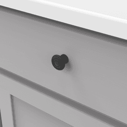 1-1/4" Cottage Mushroom Farmhouse Cabinet Knob, Matte Black (Box/10) Alt 2 - Image