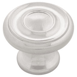 1-1/4" Cottage Mushroom Farmhouse Cabinet Knob, Satin Nickel (Box/10) Main - Image