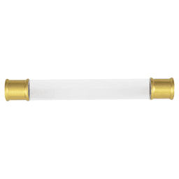 5-1/16" Midway Bar Pull, Crysacrylic/Brushed Golden Brass (10/Box) Alt 1 - Image