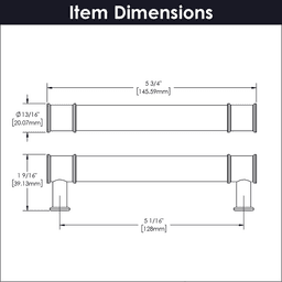 5-1/16" Midway Bar Pull, Crysacrylic/Matte Black (10/Box) Alt 3 - Image