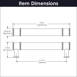 5-1/16" Midway Bar Pull, Crysacrylic/Brushed Golden Brass Alt 3 - Image
